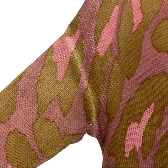 Show Me Your Mumu Leopard Sweater Tunic Womens XS Hug Me Rosy Pink Animal Print - Picture 6 of 13